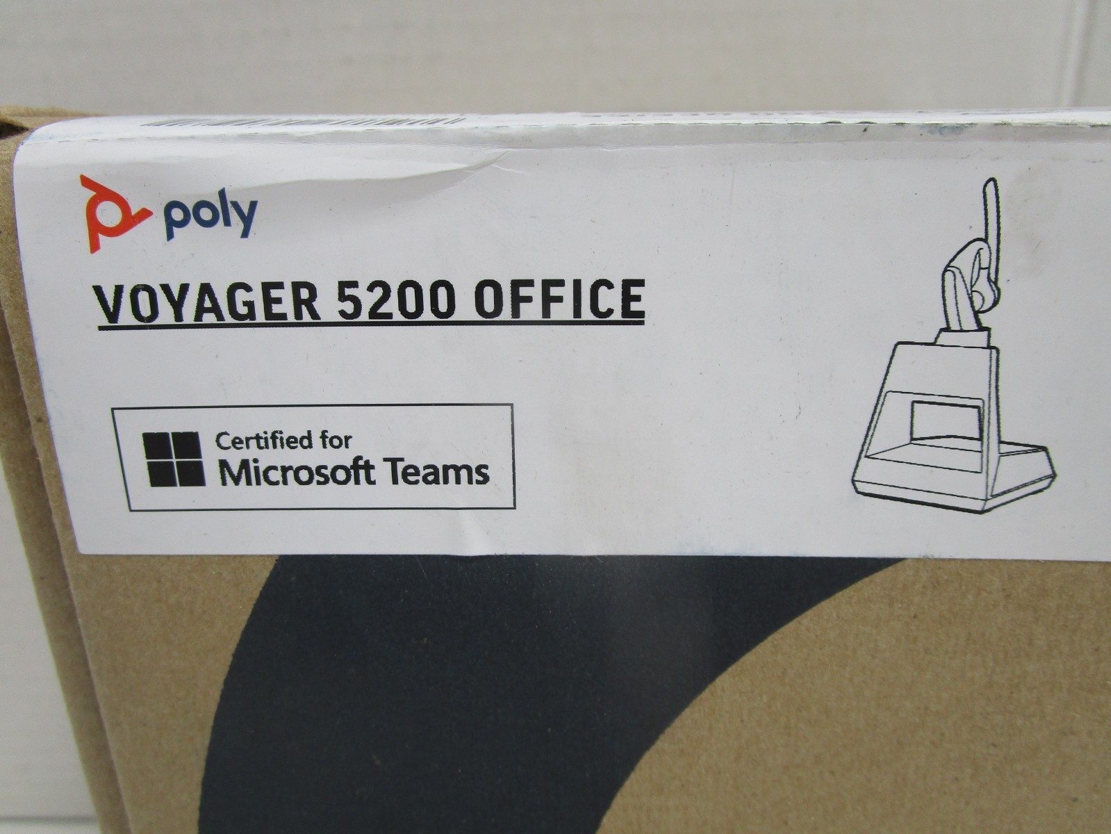 POLY Voyager 5200 Office Bluetooth Headset Microsoft Team CB52322-M CD PRE-OWNED