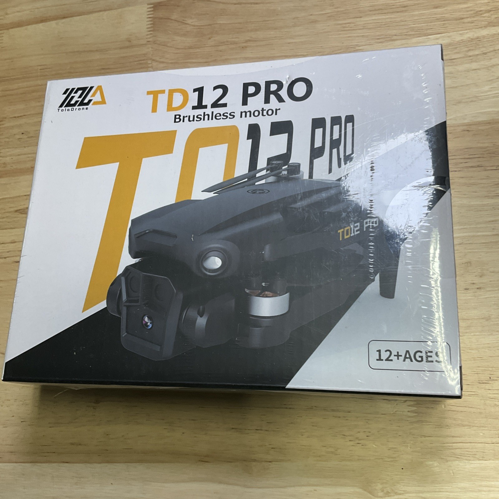 Toladrone TD12 LCD Brushless Motor Foldable Drone With Camera - Black