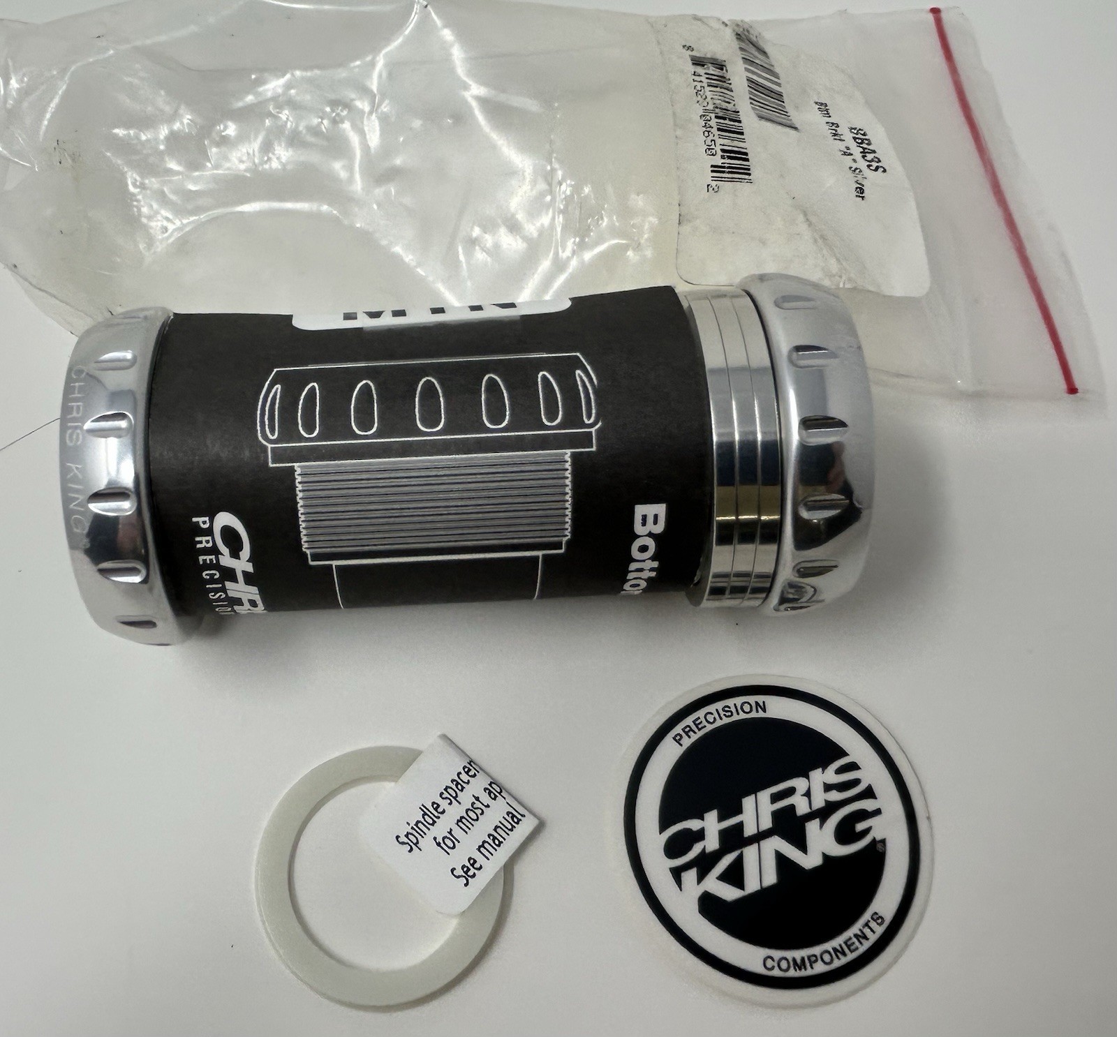 Chris King Bottom Bracket MTN BBA3S "A" Silver New B14