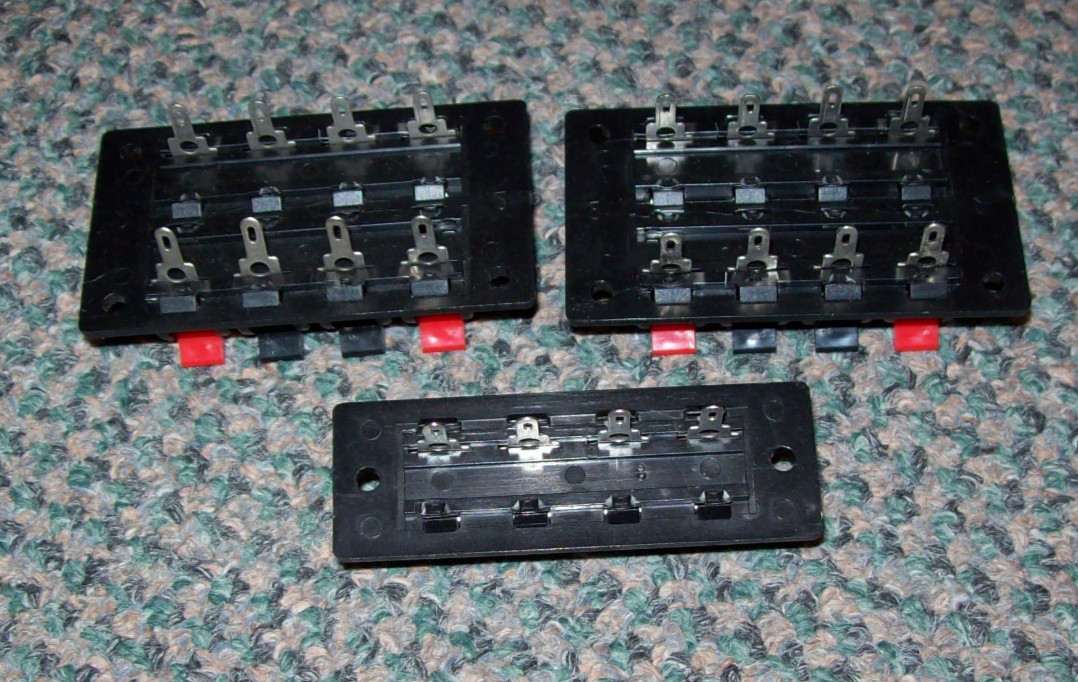 Speaker Terminal Boards 8-Position and 4-Position Push-Release - NEW Old Stock