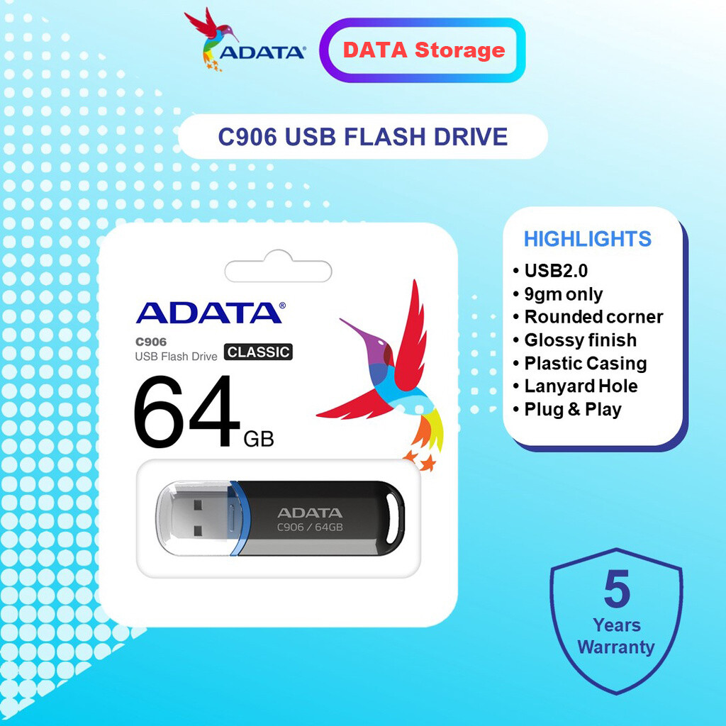 ADATA C906 64GB UDisk USB 2.0 Flash Drive Memory Thumb Pen Stick Storage Device