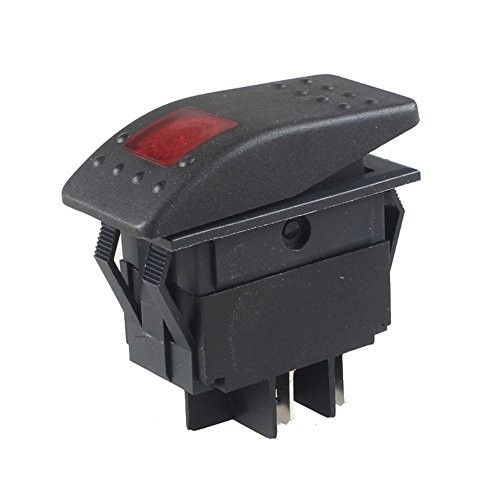 XT AUTO 12V 20 Amp 3pins Light Rocker Switch Kit 5-pack Red