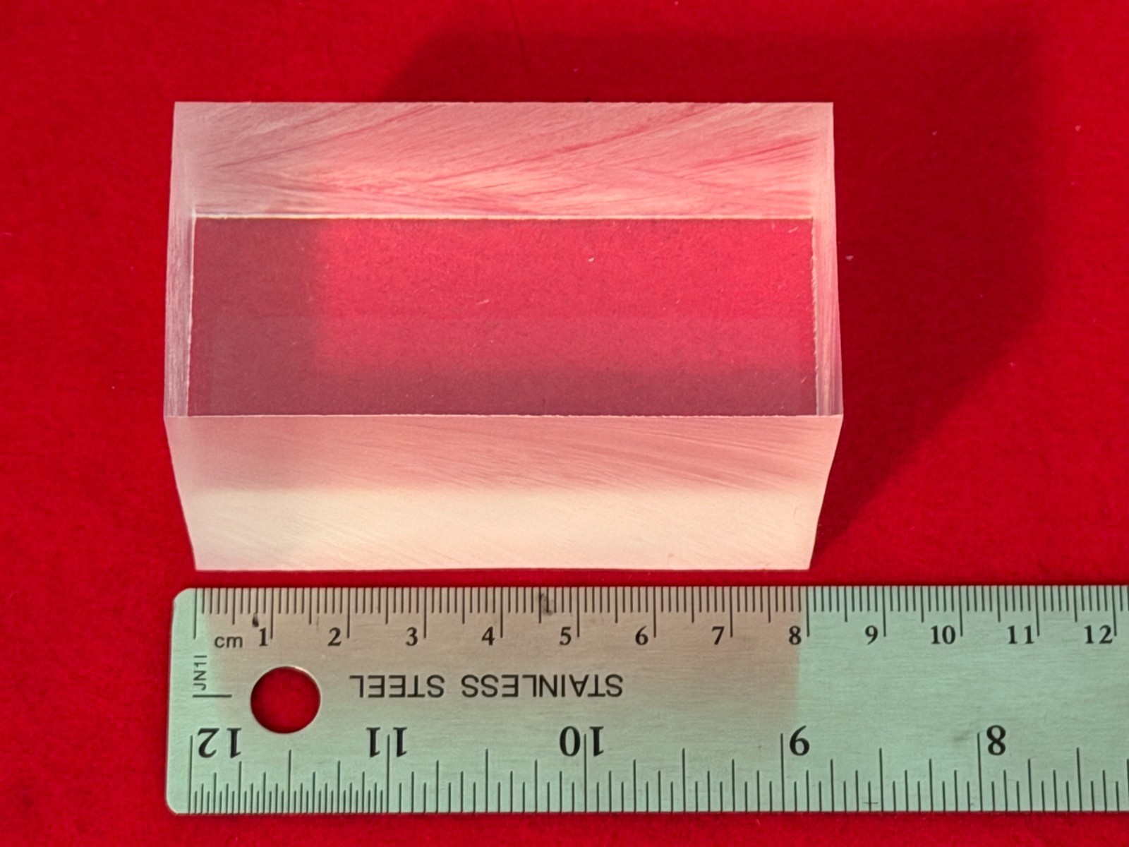 Bicron BC412 Plastic Scintillator Block 4cm X 8cm X 2.25"
