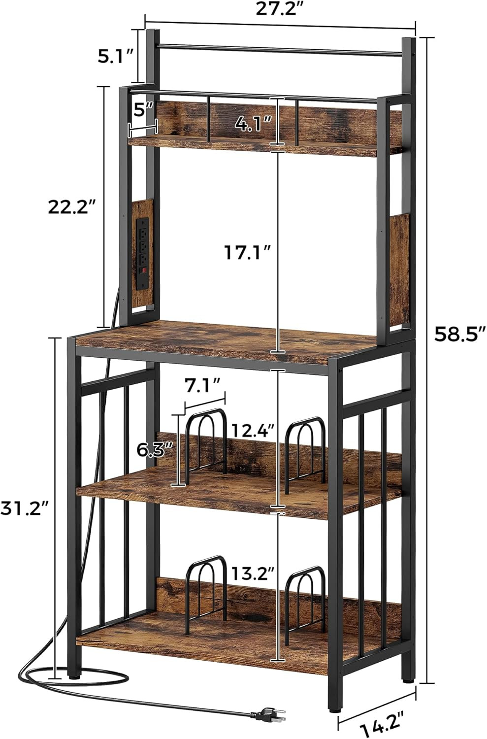 Record Player Stand, 2-Tier Vinyl Record Storage, Large Record Player Table with