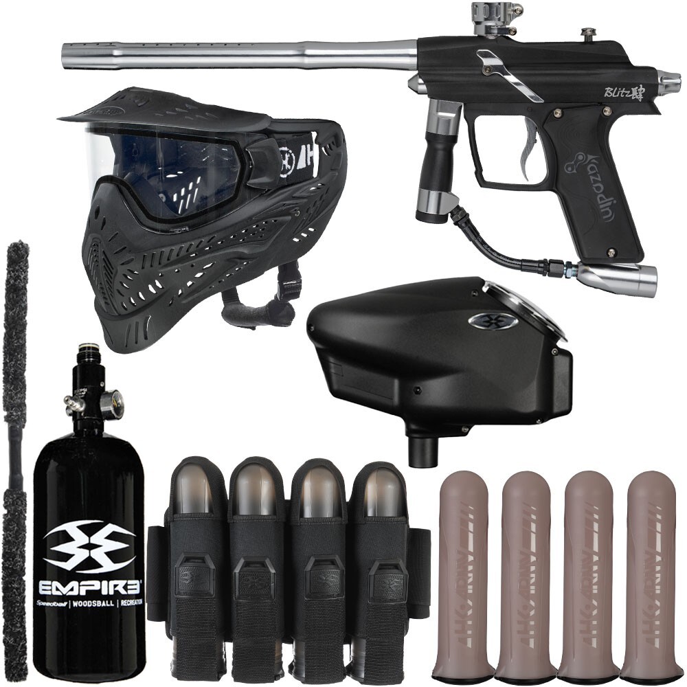 Azodin Blitz 4 Vendetta Paintball Gun Package Kit - Black/Silver