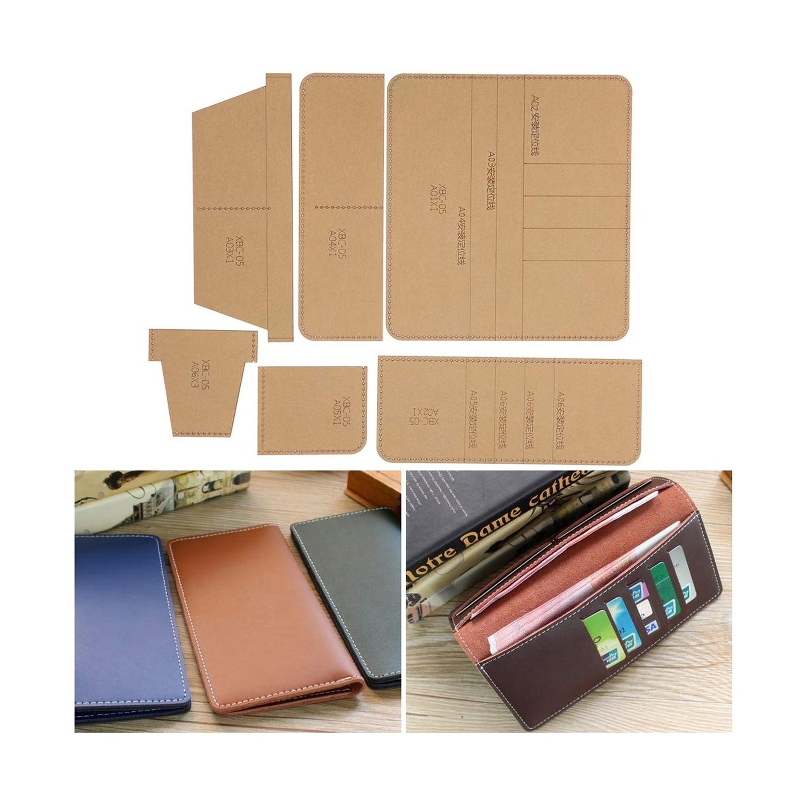 Acrylic Wallet Template Transparent Leather Crafting Tool Set f... FAST USA SHIP