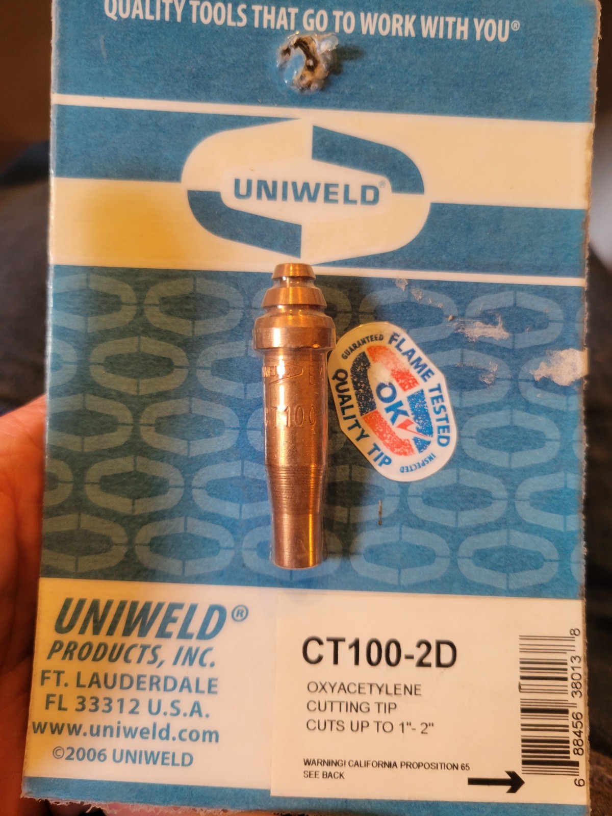 UNIWELD CT100-2D TORCH CUTTING TIP