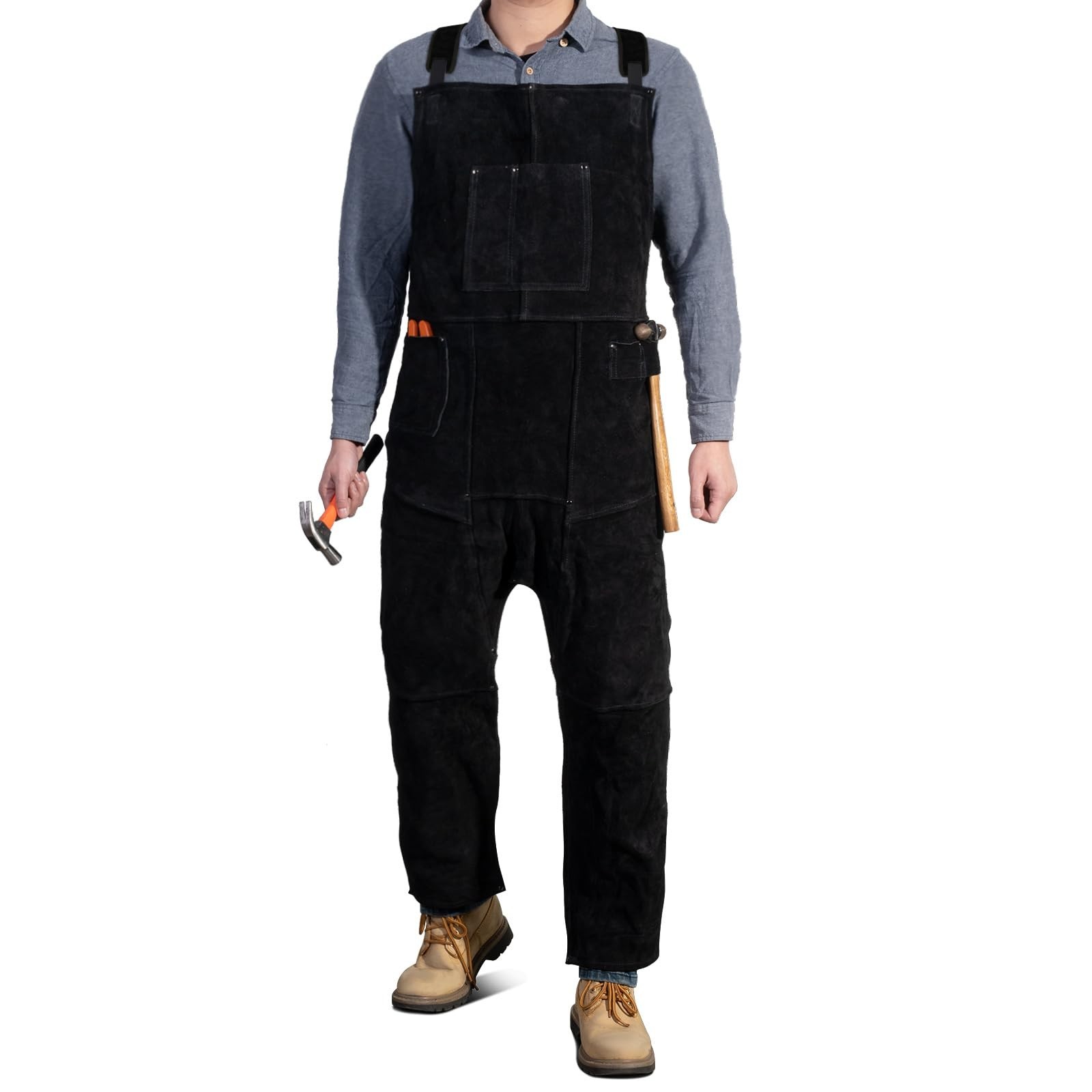 Leather Welding Apron Split Leg for Men and Women,Heavy Duty Cowhide Leather ...