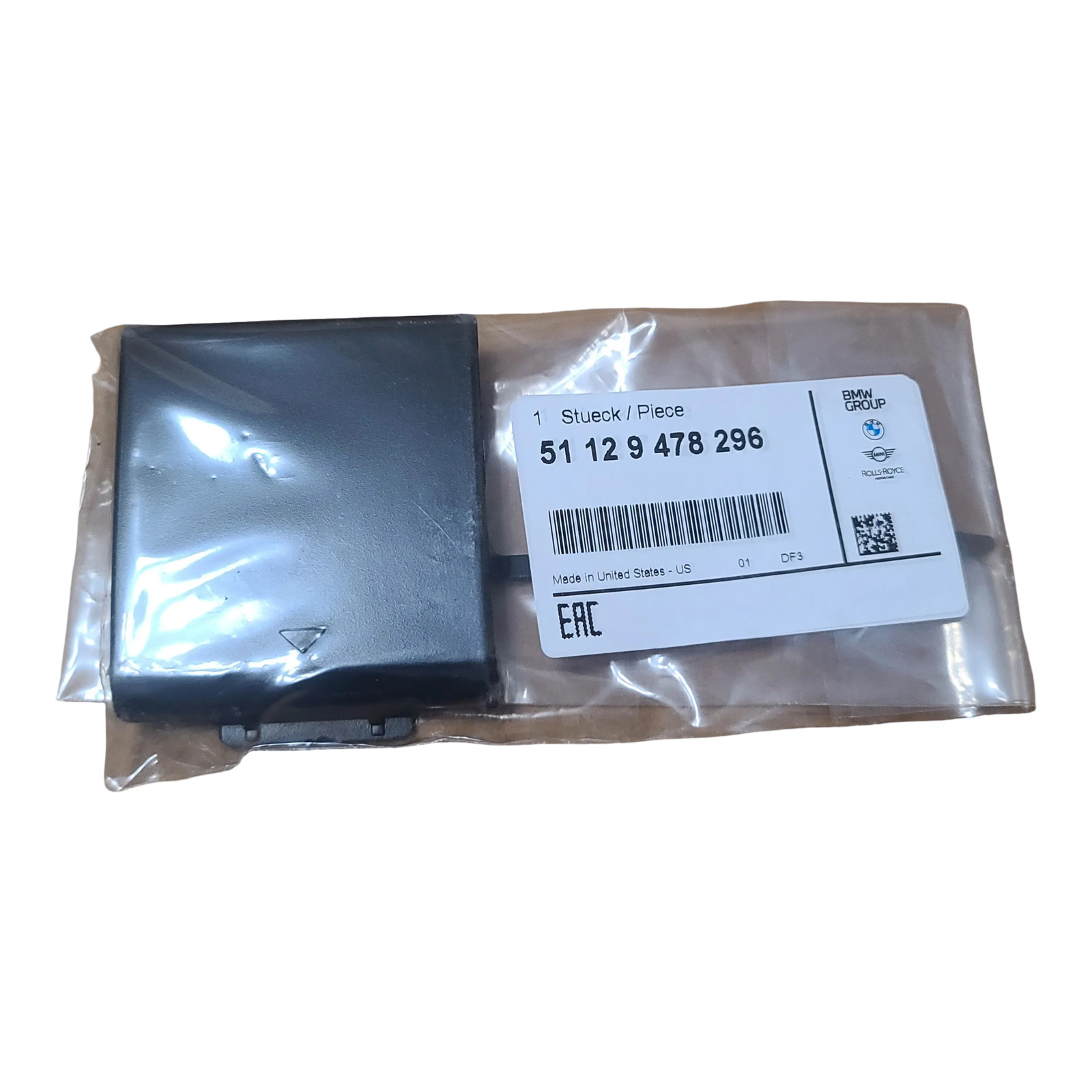 Genuine 2019-2026 BMW X7 G07 Rear Tow Hook Eye Cover Primed (51129478296)