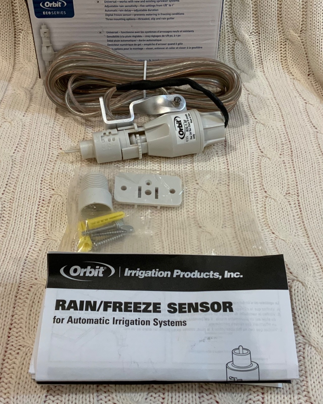 Orbit Eco Series Rain/Freeze Sensor Interrupts Sprinkler Timer 91069, Universal