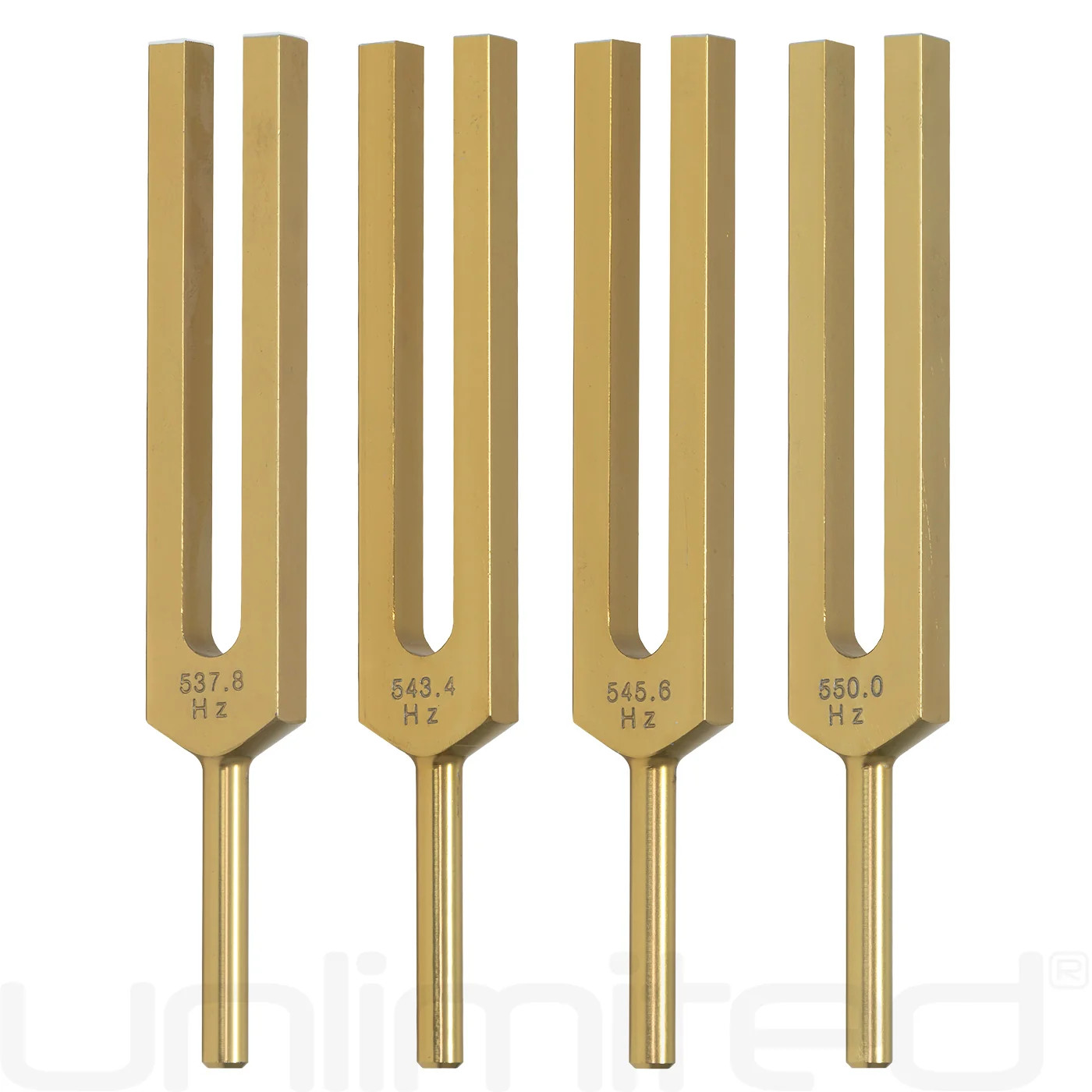 DNA Nucleotides Tuning Fork Set - 4 Tuning Forks with Velvet Pouch
