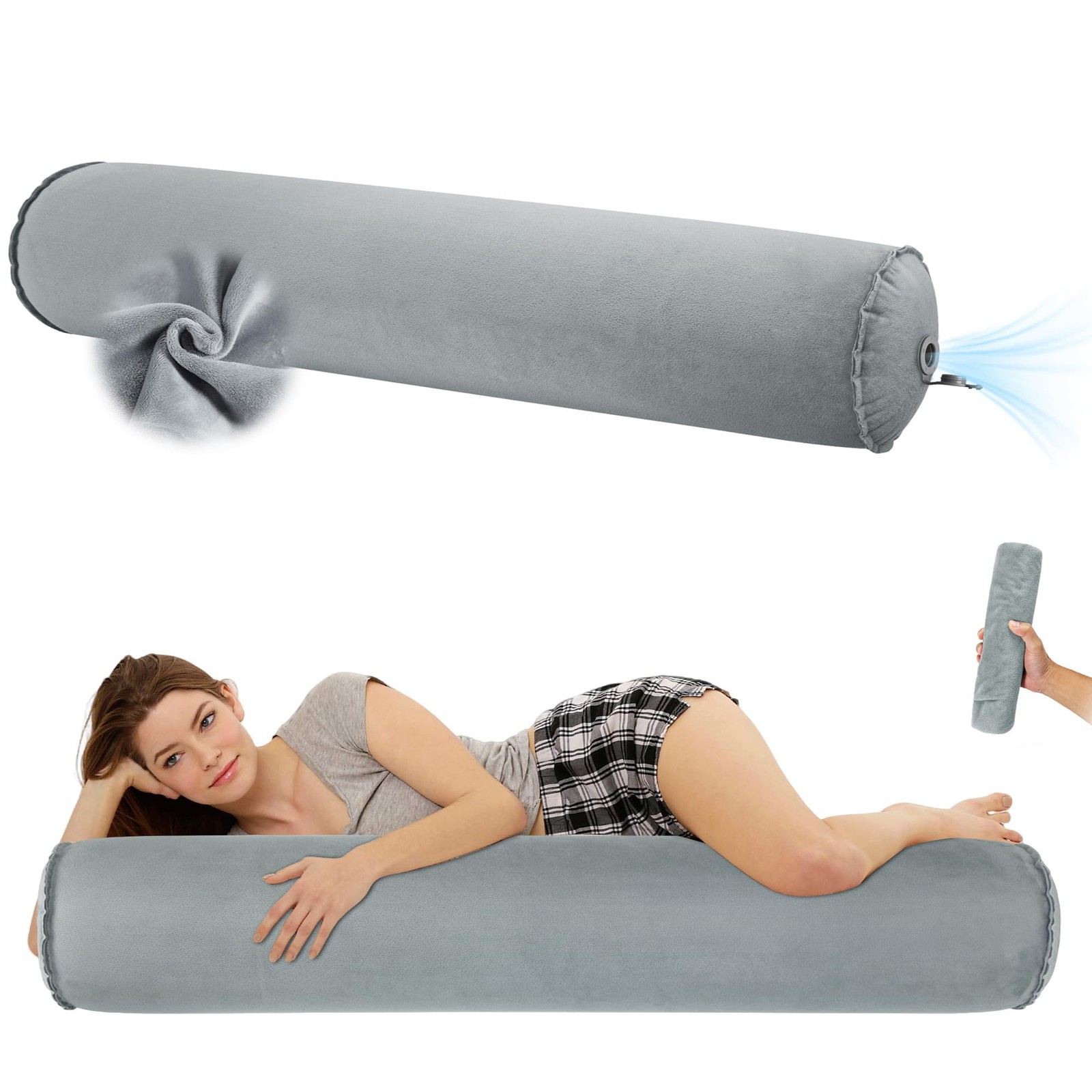 EULANT Inflatable Body Pillow for Adults,Inflatable Travel Body Pillow for Sl...