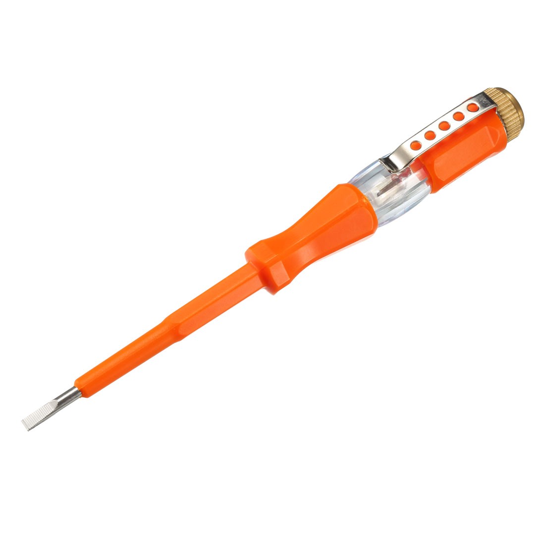 1 x Voltage Tester Pen AC100-500V 3mm Slotted Circuit Test Orange