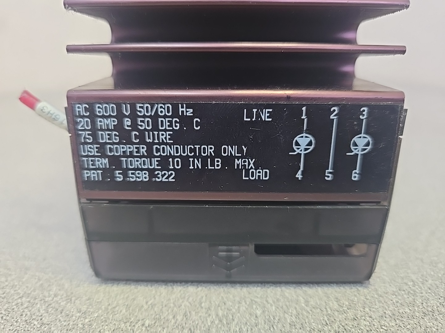 Watlow DIN-a-mite DB2C-2060-C000 20A 600V Solid State Watlow Controls