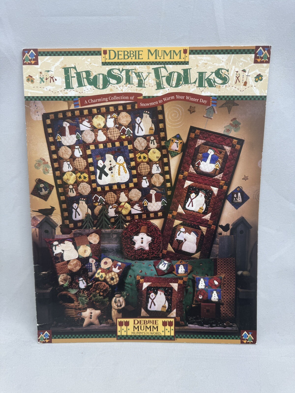 Frosty Folks Snowman Quilt Christmas Folk Art Holiday Pattern Book Debbie Mumm