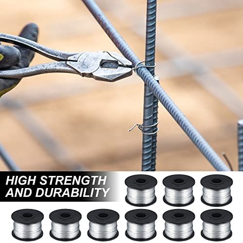 10 Rolls Rebar Tie Wire 1/32" 0.8mm 360ft Coil for Automatic Twister Machine