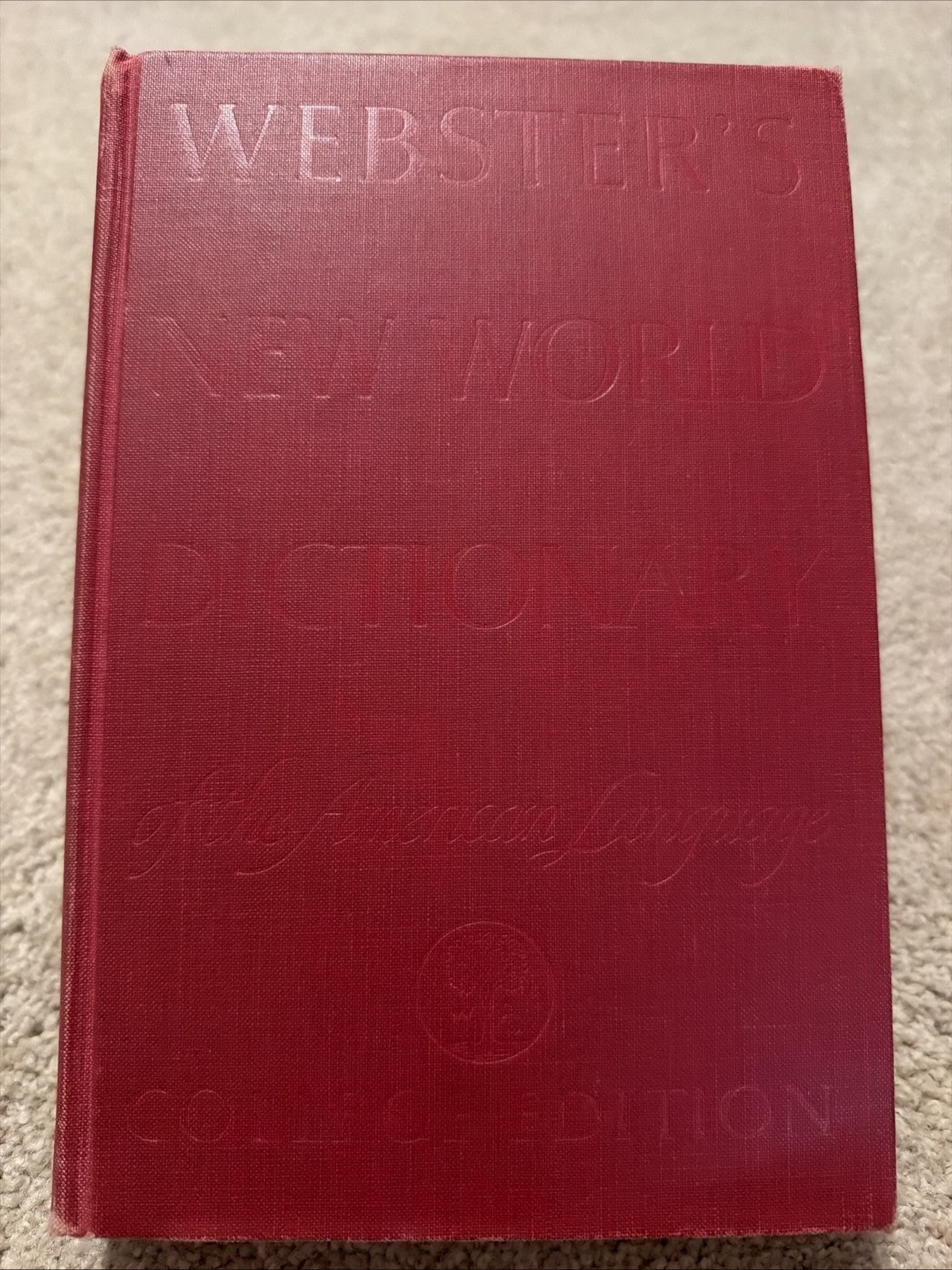 1957 Hardcover Websters New World Dictionary American Language College Edition