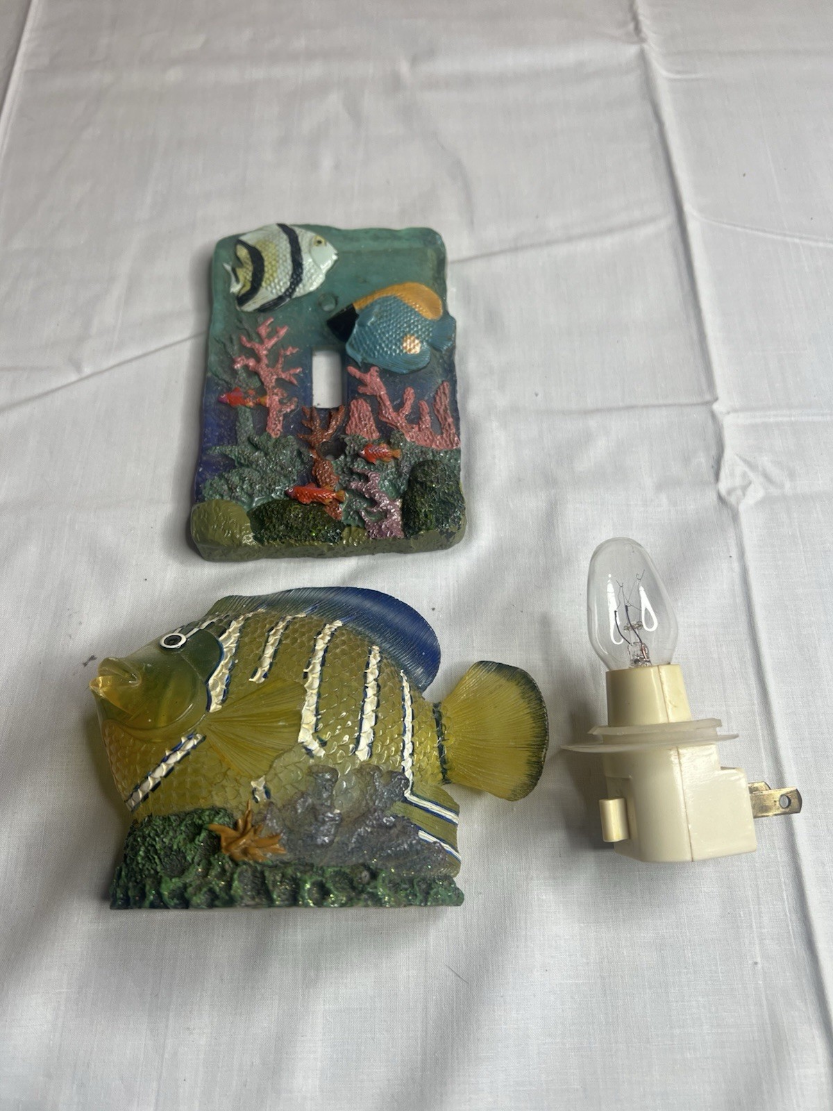 Acrylic Vintage  Fish Nightlight With Light switch Cover - 1980s? 1990s? Nemo