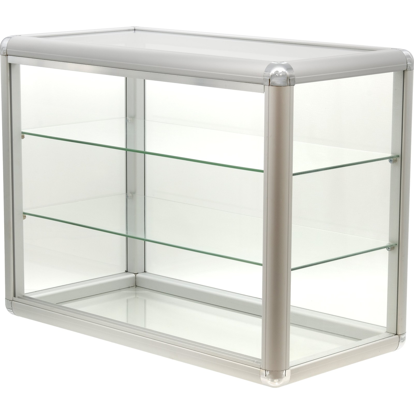 Elegant Aluminum Glass Counter Display 24” x 12” x 18”