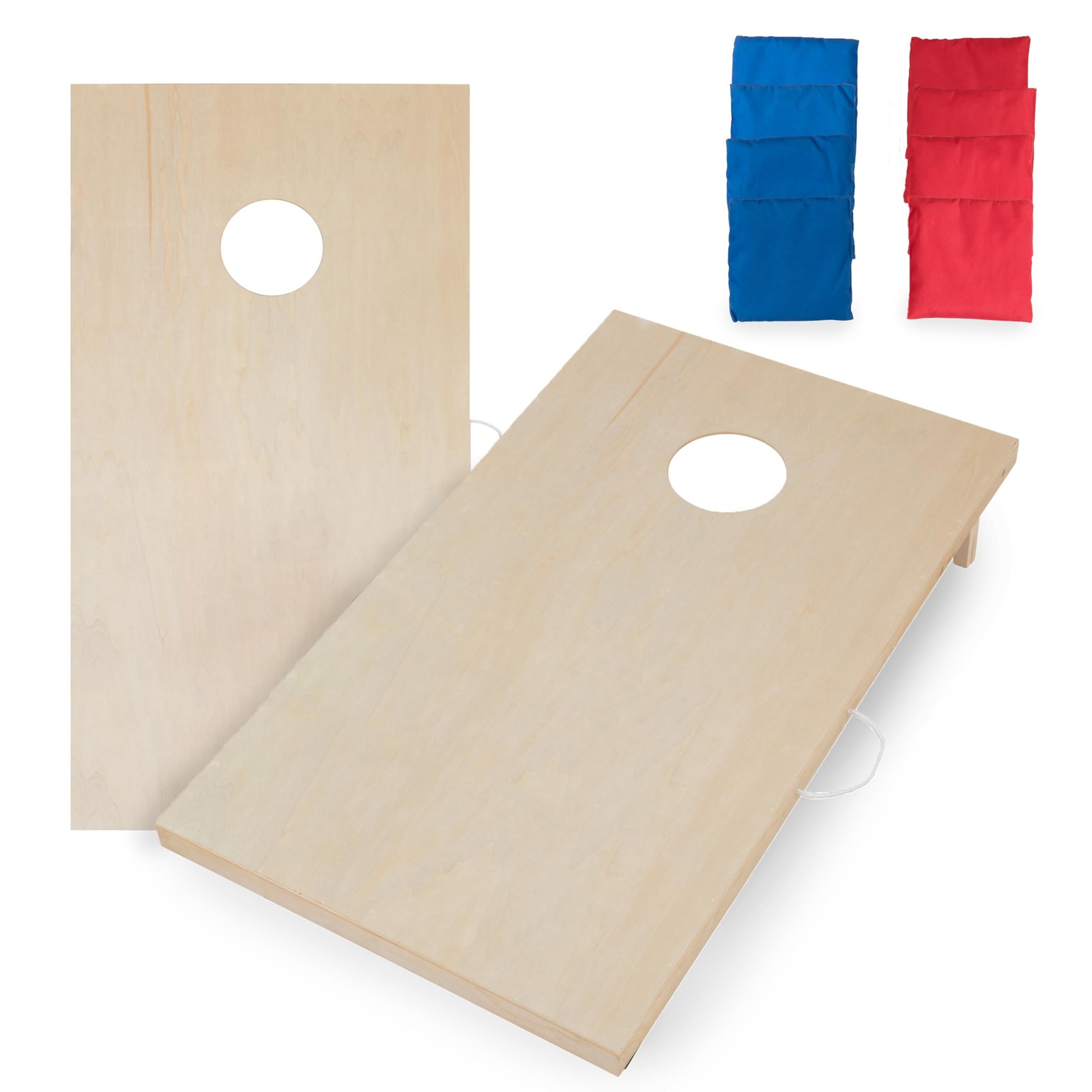 Triumph Sports Triumph Woodie 2X4 Cornhole Set All-Wood Boards Built-In Bag 8