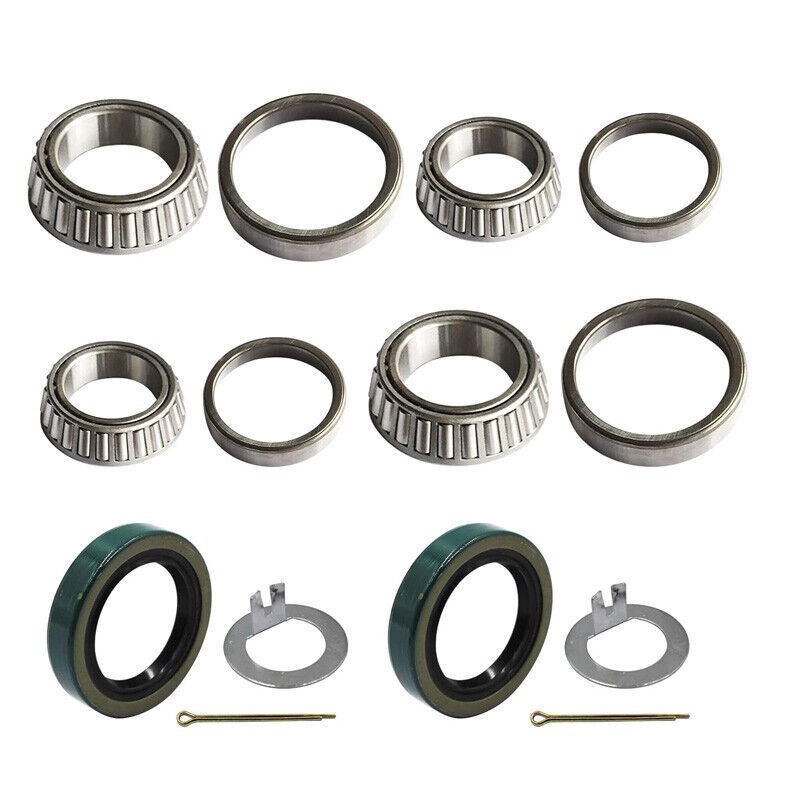 Set of 2 3500lb Axle Trailer Hub Wheel Bearings Kits L44649 L68149 w/Grease Seal