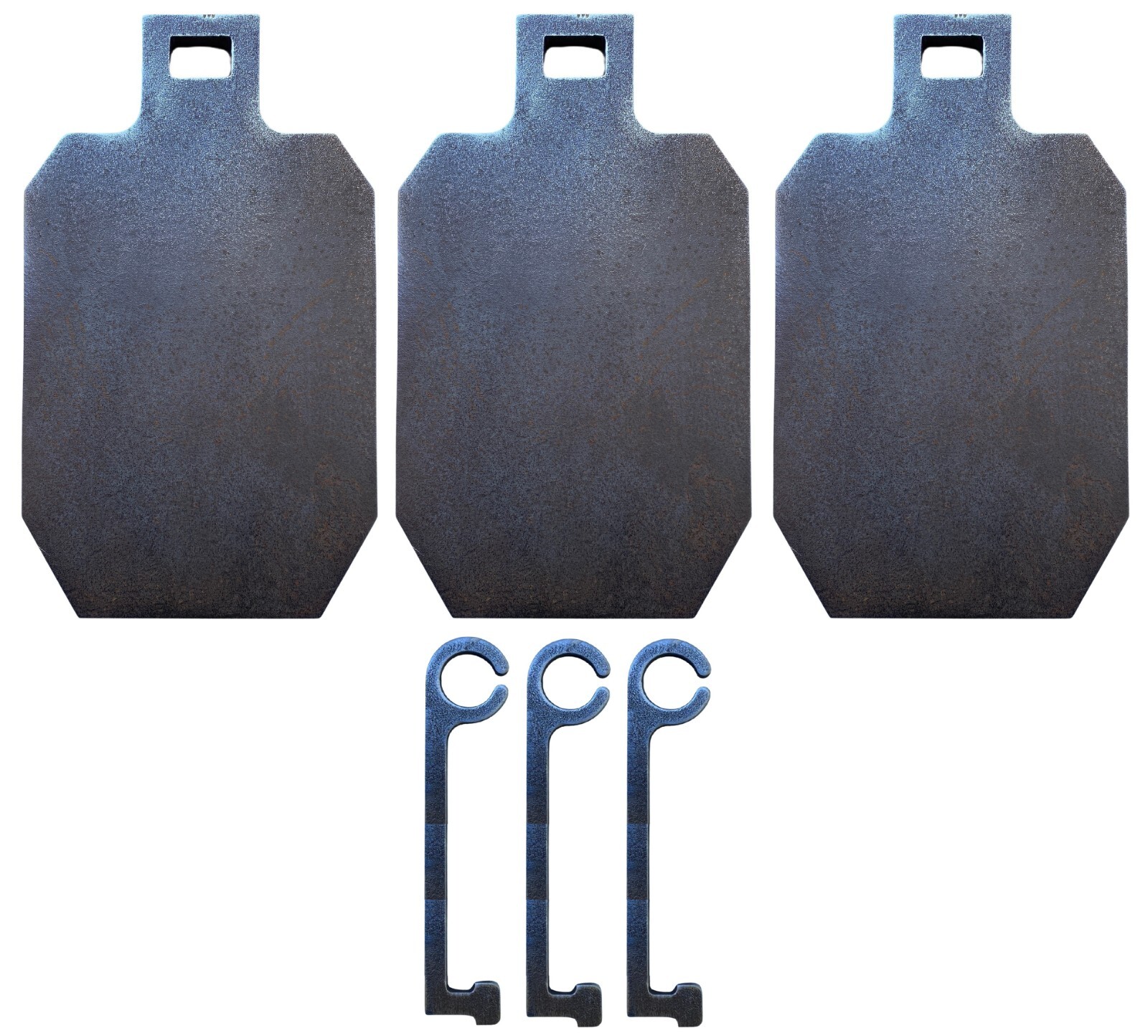 3/8" AR500 Know Your Limits 5"x9" IDPA Interlocking Steel Shooting Targets 3pc