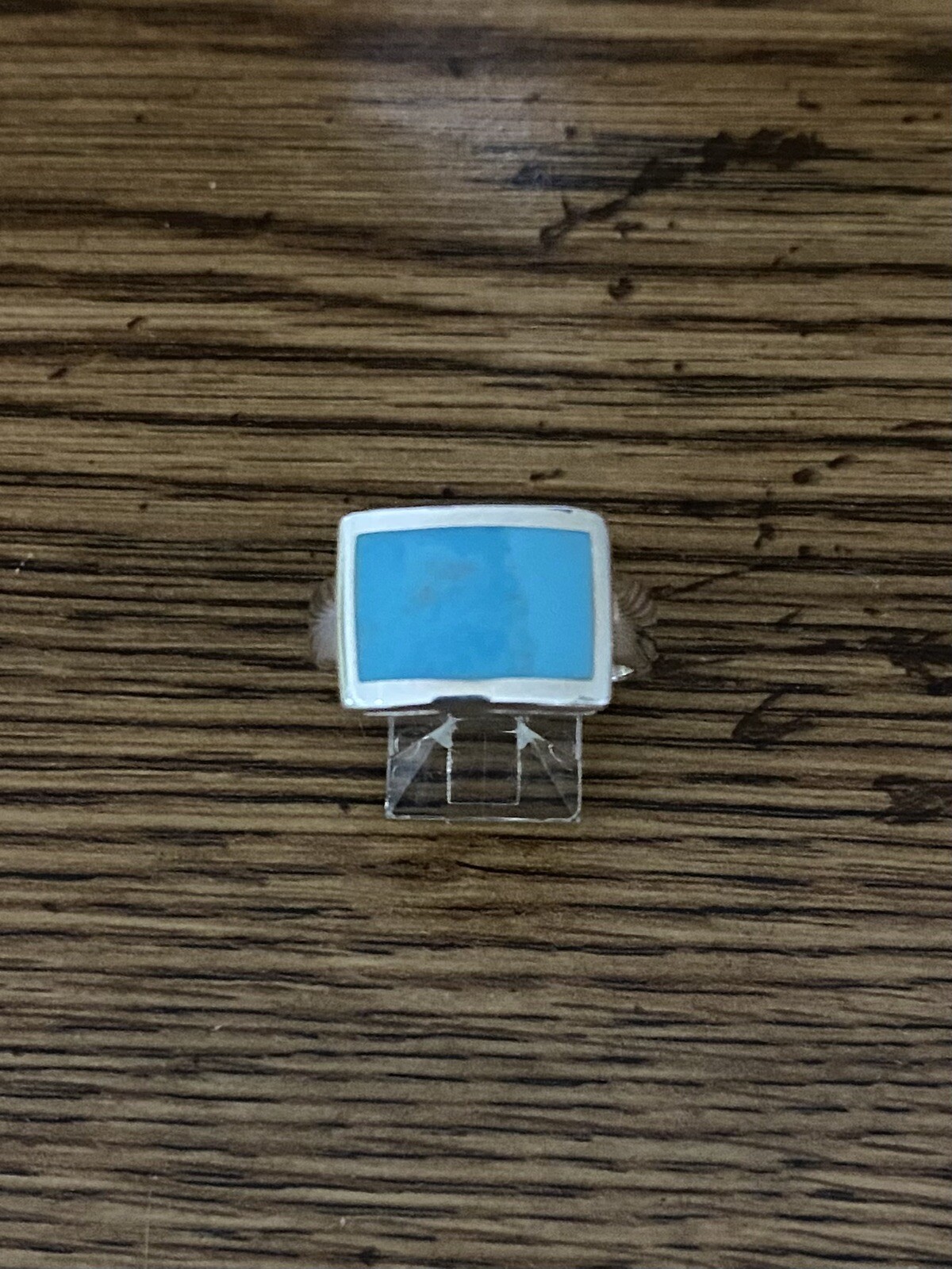 Sterling Turquoise Inlaid Ring