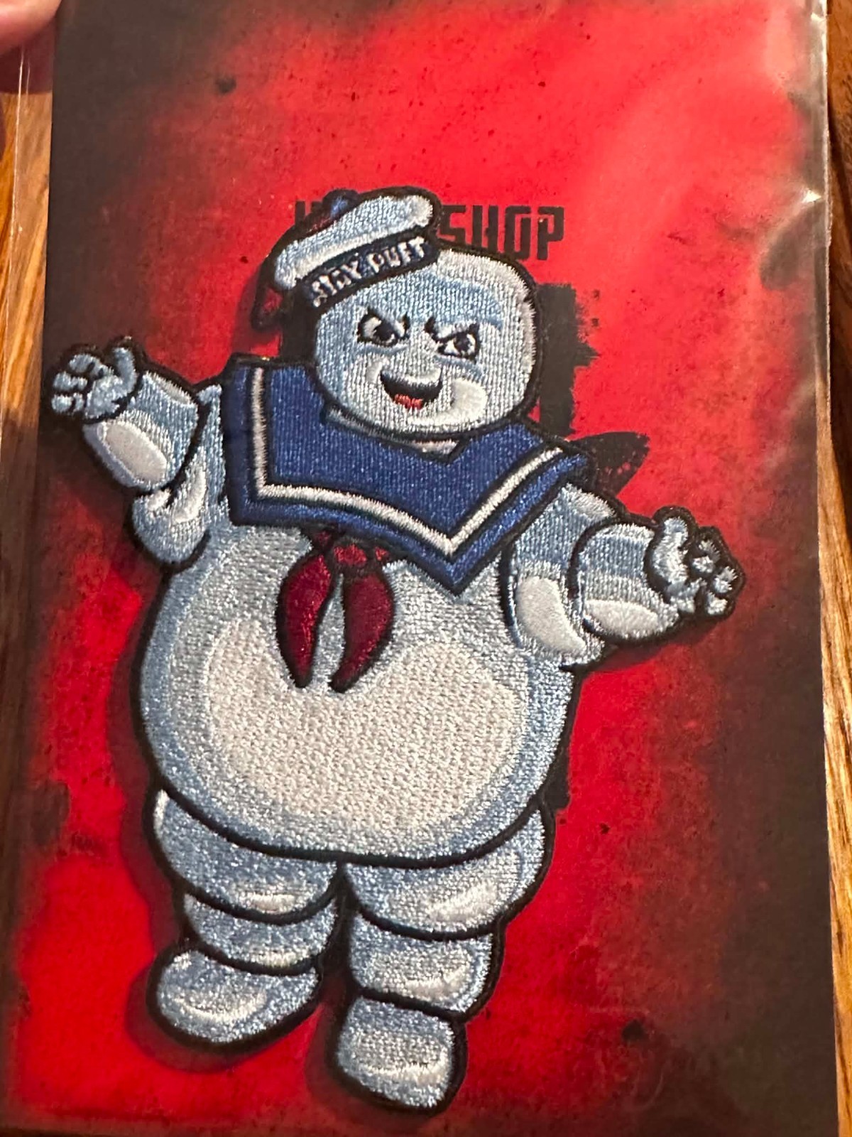 Ghostbusters "Stay Puft Marshmallow Man" Morale Patch, RARE, Hook/Loop, NEW!