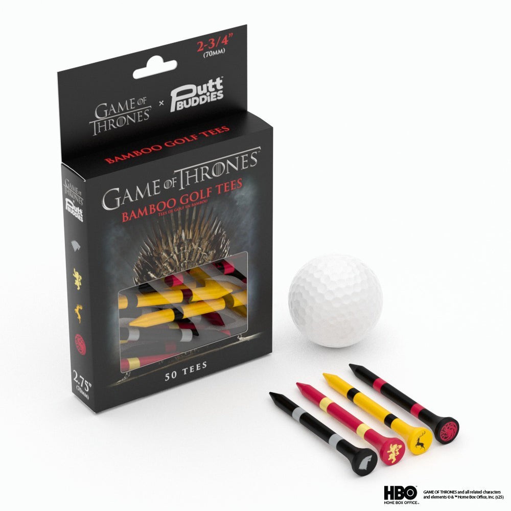 Putt Buddies - Game of Thrones™ - House Crest Golf Tees - 50 Tres - 2.75" - HBO