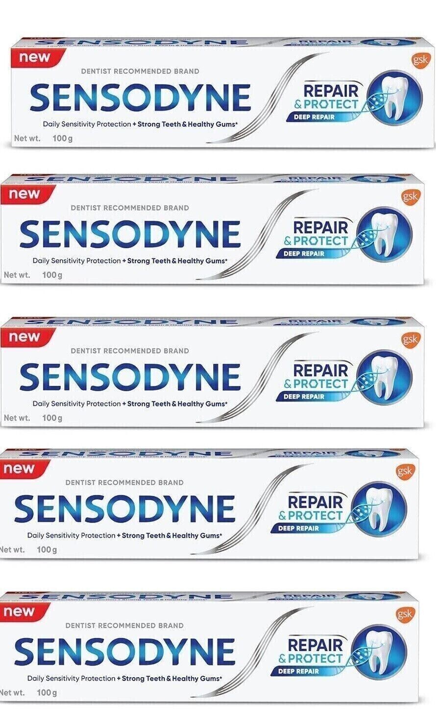 Sensodyne Repair & Protect (100g X 5) Toothpaste for deep repair of sensitive 🦷