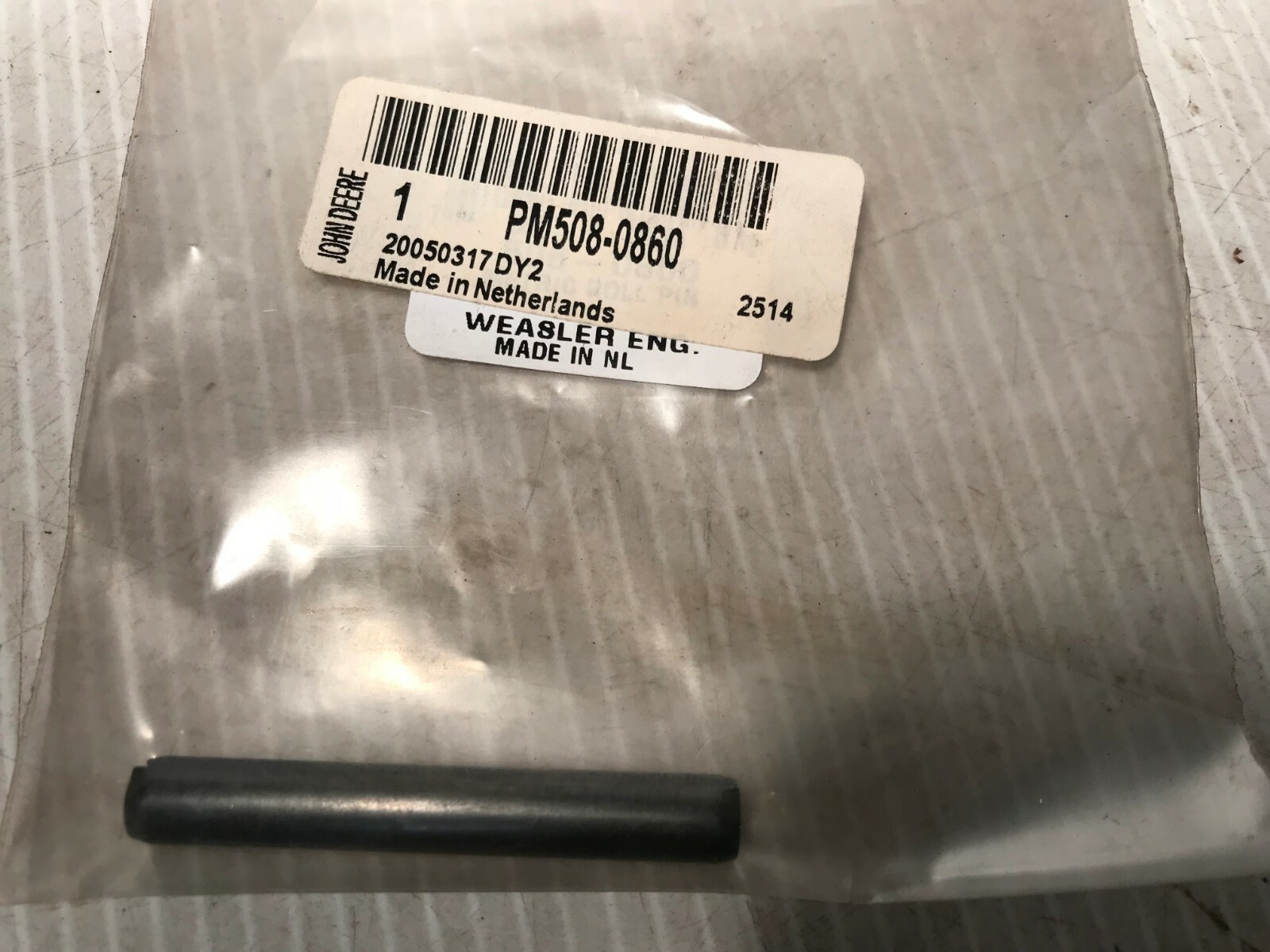 PM508-0860  GENUINE John Deere Original Equipment  SPRING ROLL PIN    PM5080860