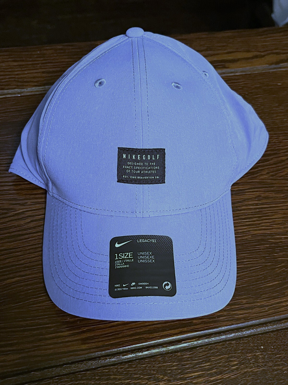 Nike Legacy 91 Strapback Golf Hat Adult Unisex CK2766-478 LT Blue Dri-Fit