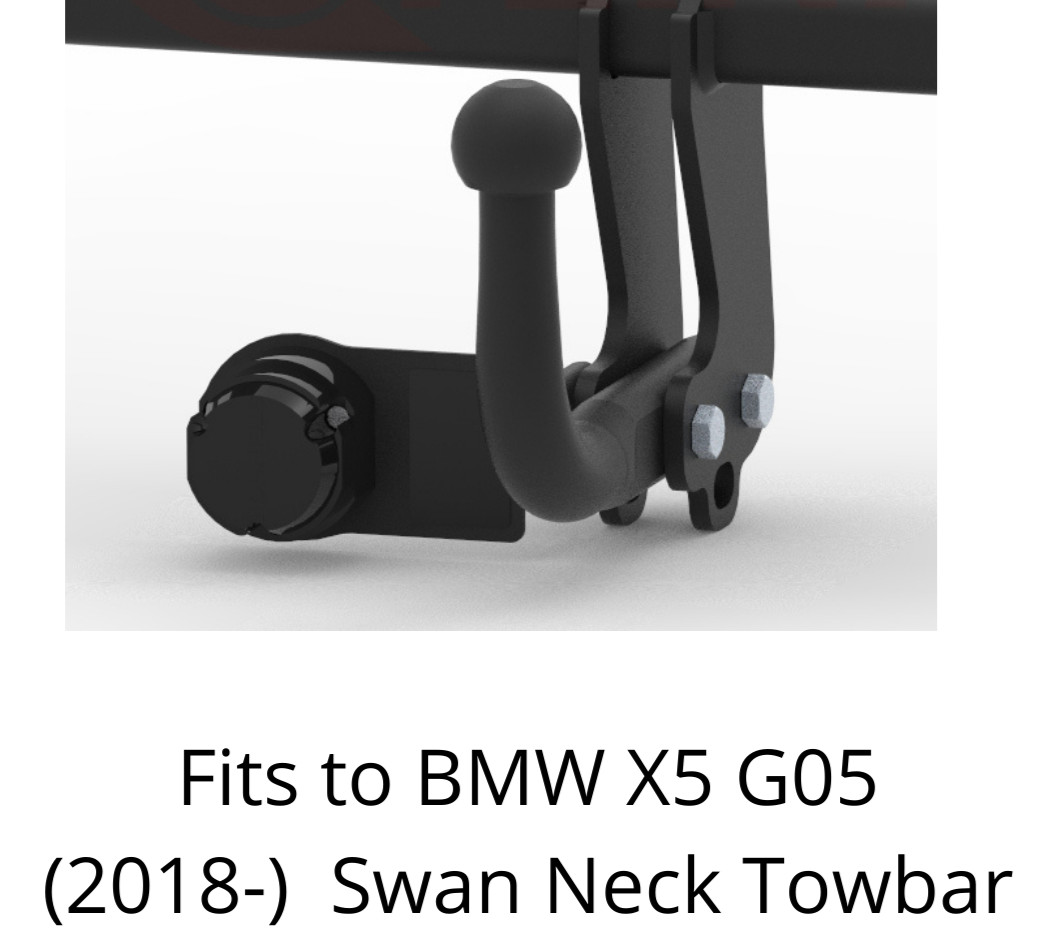 Swan Neck Tow Bar For BMW X5 SUV G05 (2018-) & 7 Pin Bypass Relay - B088
