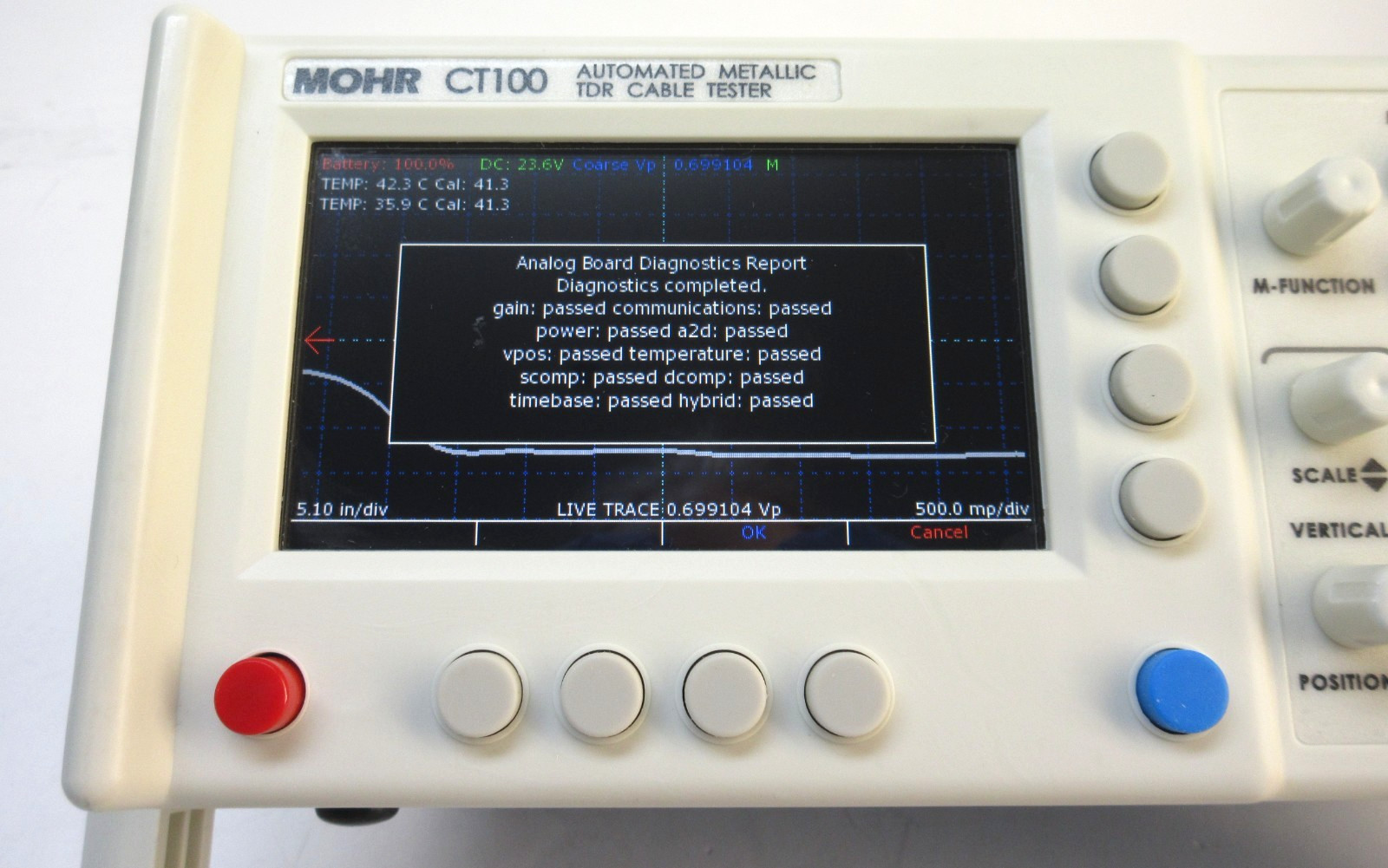 MOHR CT100 High Resolution TDR Cable Testers - 44 Operation Hours, DATA, REMOTE