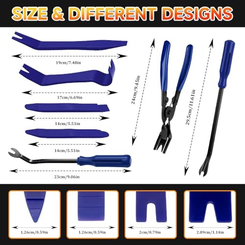 5PCS Auto Trim Removal Tool Kit, Clip Removal Tool, No Scratch Blue/7PCS