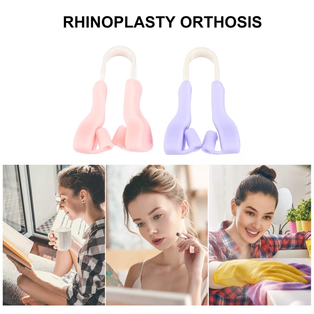 2Pcs Durable Silicone Nose Shaper Clips for Home Use Assorted Colors