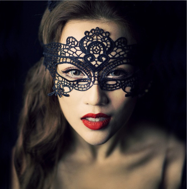 Sexy Black Lace Eye Mask Blindfold Masquerade Party Womens Nightwear Costume US