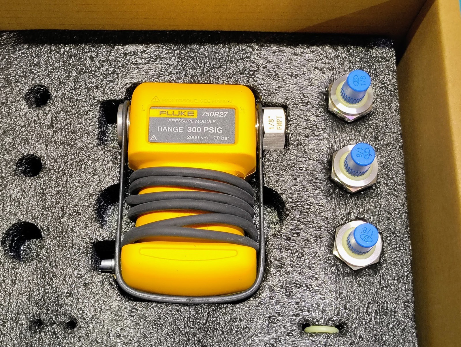 New Fluke 750R27 Reference Series Gage Pressure Module 0-300 PSI PSIG 0-20 Bar