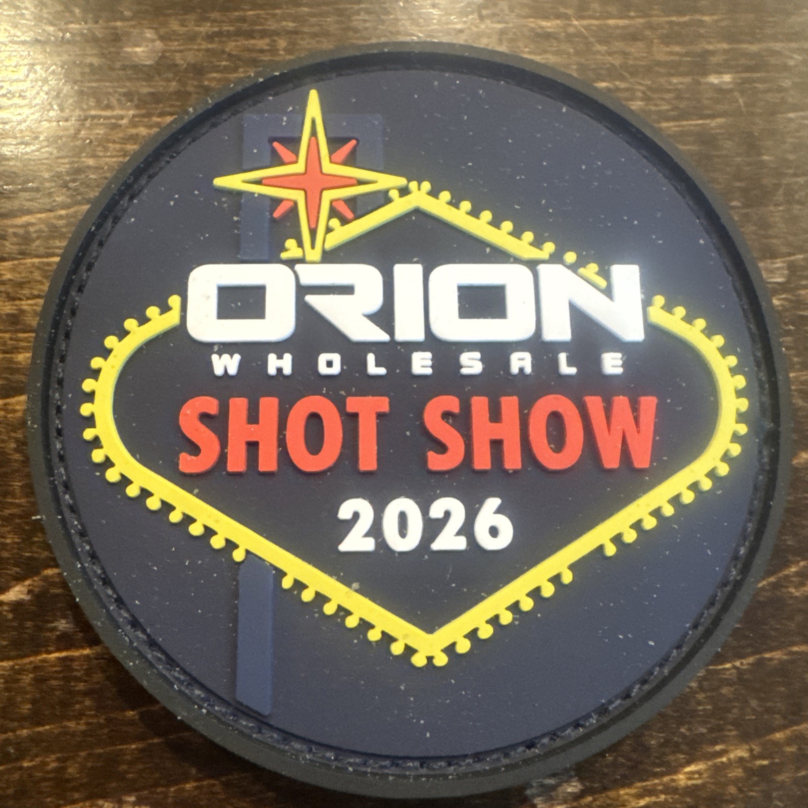 Orion Wholesale 3 Inch PVC Patch Shot Show 2026 Vegas NEW