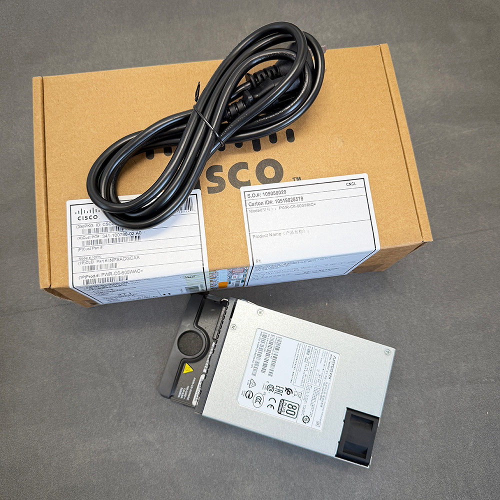 Brand New Cisco Catalyst 9200 Series PWR-C6-600WAC 600W Power Supply Module