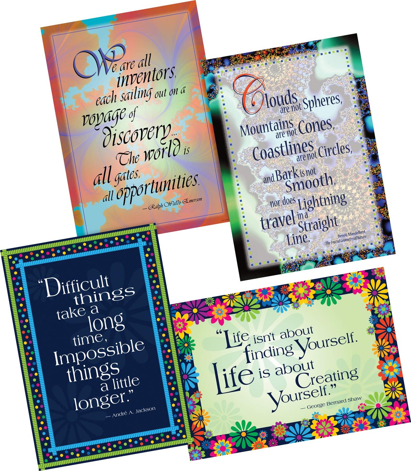 Poster Set of 4, Dare to Dream About The Possibilities, Four Posters to Inspi...