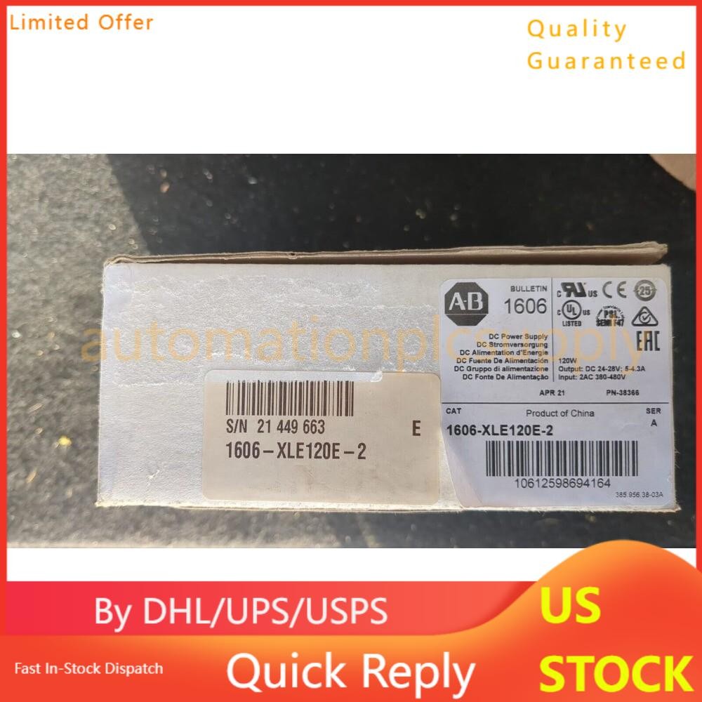 New Allen Bradley 1606-XLE120E-2 Power Supply 380/480 VAC 120W 1606XLE120E2
