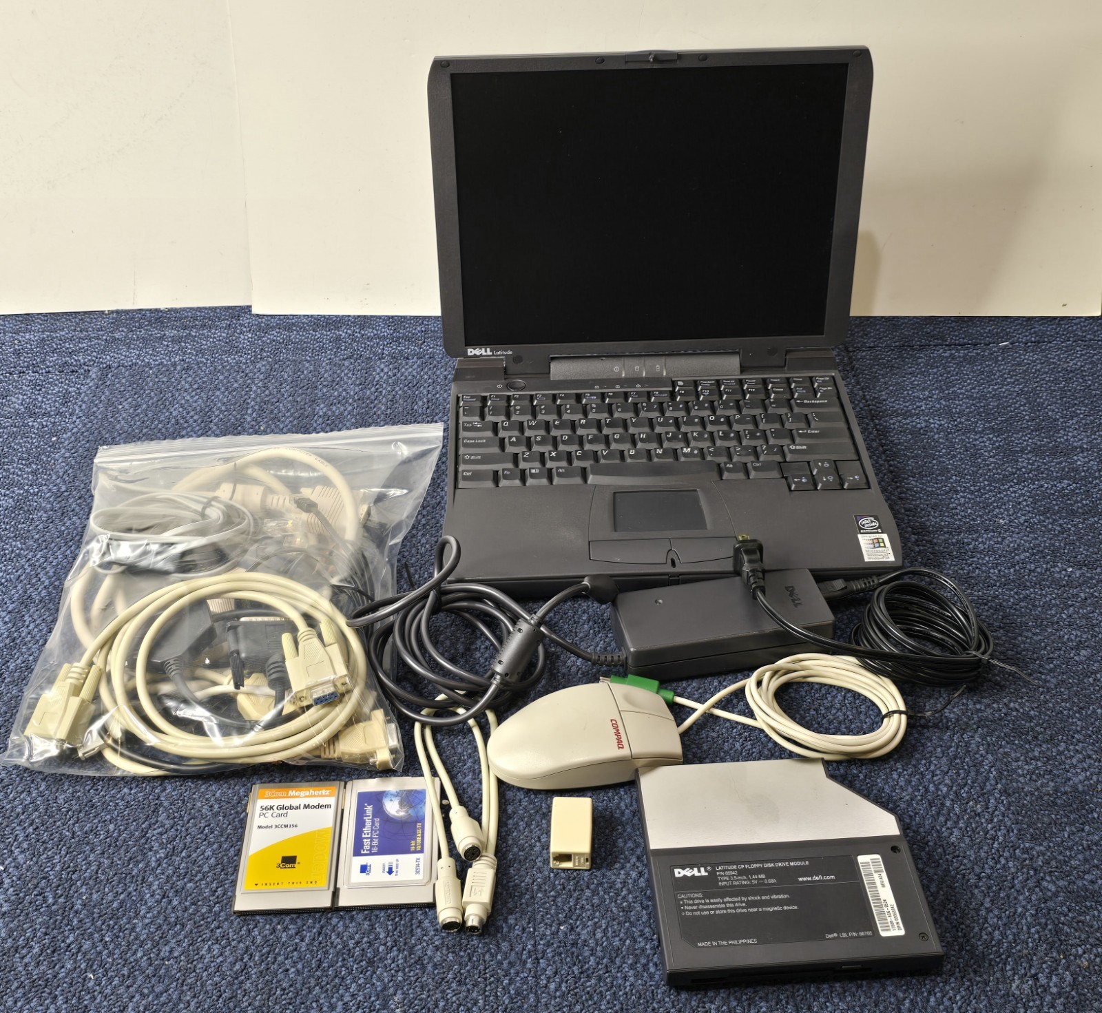 Dell Latitude PC CPi PPL Win98 w/ Extras D300xt | Vintage Laptop Bundle | No HDD
