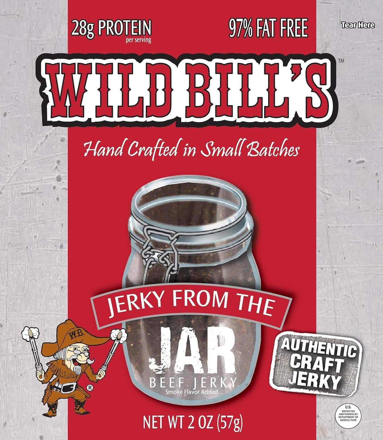 Wild Bill’s Hickory Smoked Beef Jerky From The Jar 2 Ounce Pack 3 count