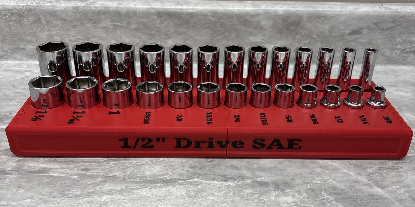 1/2" Drive SAE Socket Set Storage Tray For ICON by S3D Printing ICST.50S1