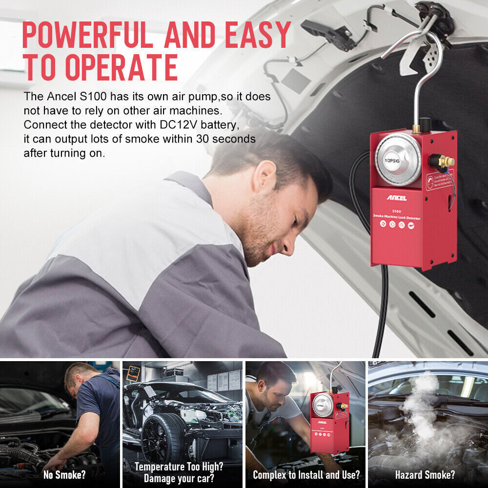 Car Spark Plug Tester Ignition Analyzer & EVAP Smoke Machine Diagnostic Tool