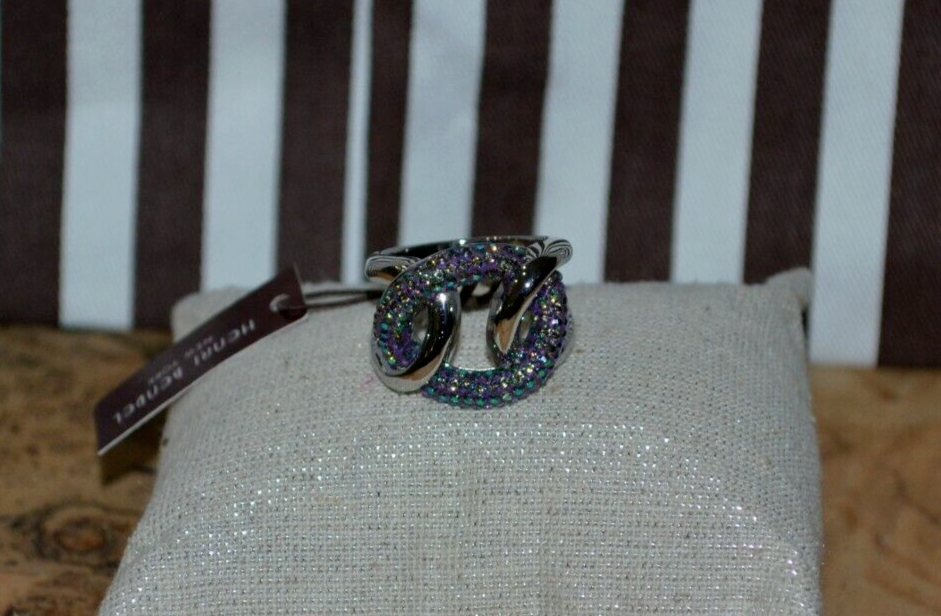 Henri Bendel Pave Link Ring - You Pick Size