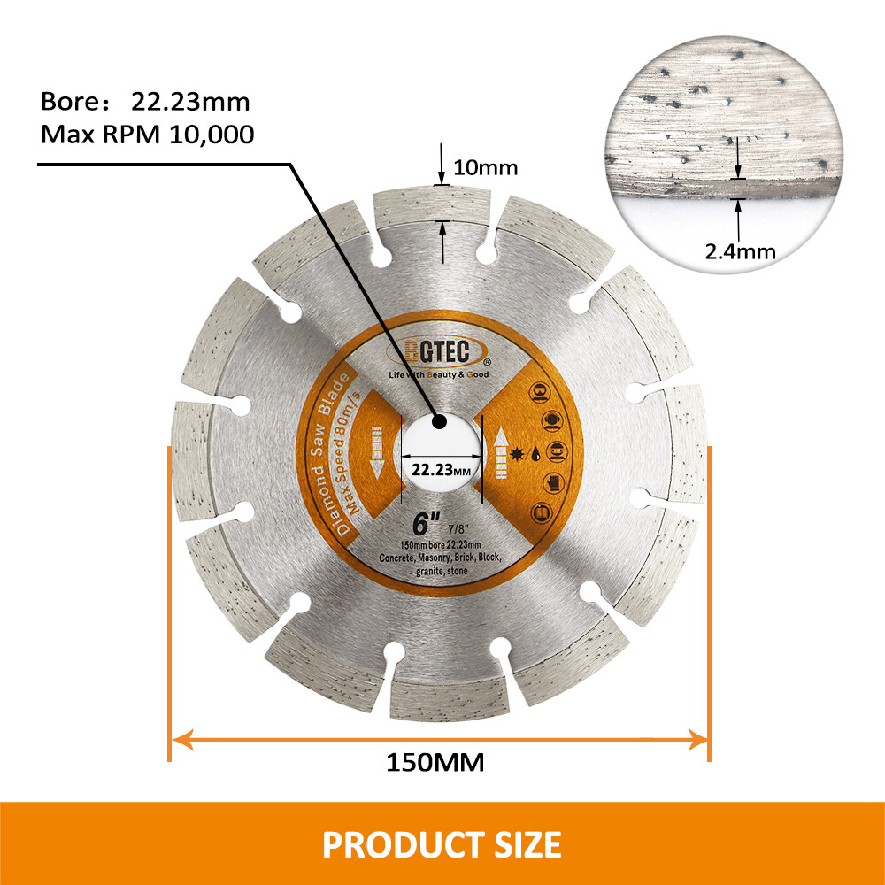 Diamond Concrete Saw Blade Cutting Disc Wheel for Granite Marble Masonry Tile