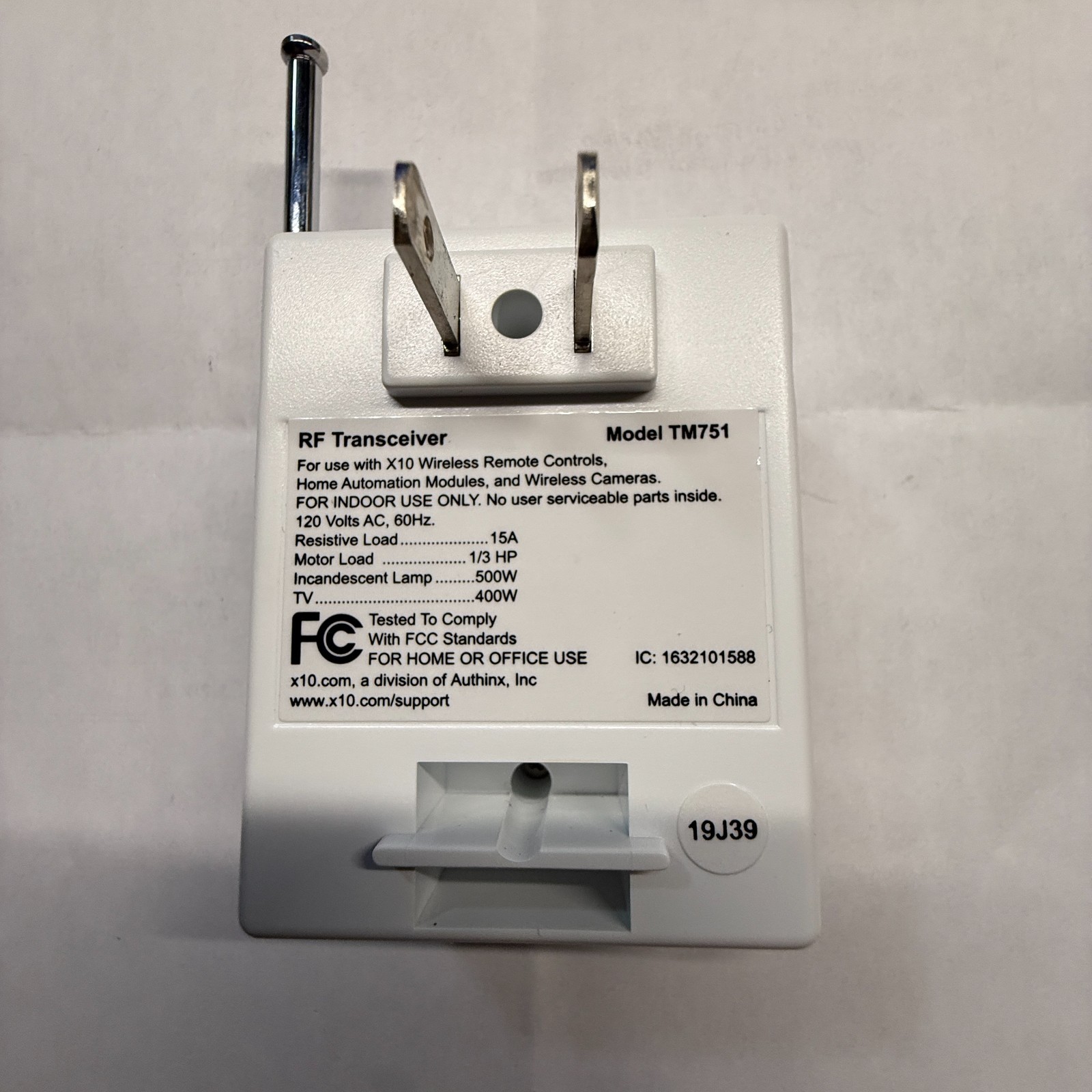 X-10 Powerhouse RTM75 RF Transceiver Module for Wireless Remote Ctrl. Very Clean