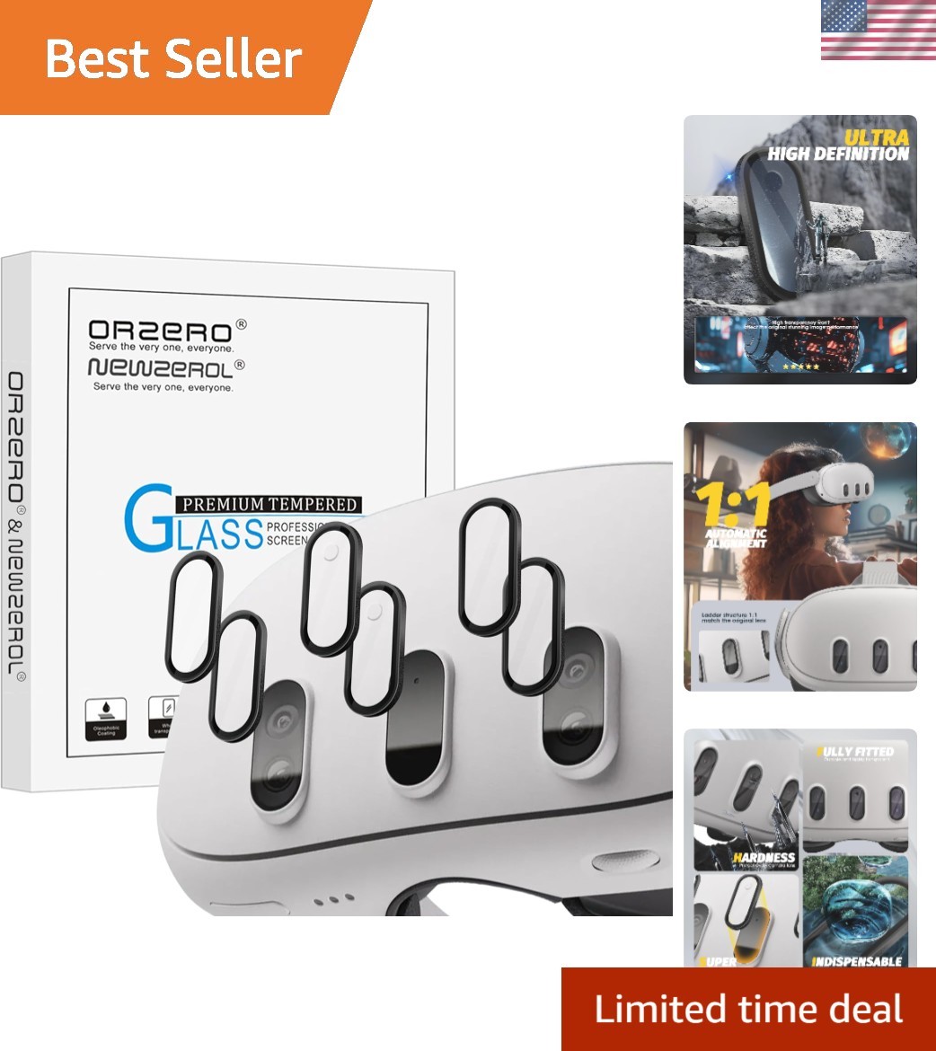 High Definition Camera Lens Protection for Quest 3 - 2 Sets with Cleaning Kit